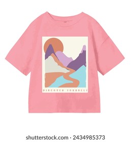 Slogan Happy Flower Vector Art Illustration. Vintage Slogan T shirt Print Design.