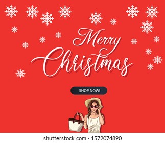 slogan happy new year mery christmas Special illustration art design - Vector