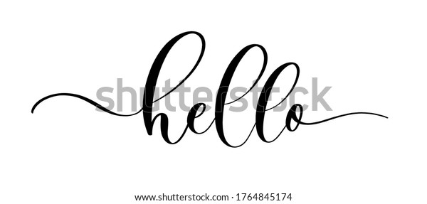 Slogan hello with\
smooth lines. World hello day, November 21. Vector success quotes\
for banner or\
wallpaper.
