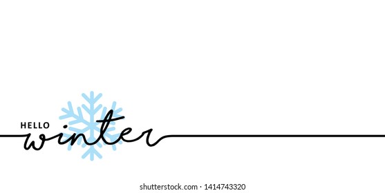 Slogan Hello Winter, Holiday Or Vacation Season Party. Happy Family Day. Relaxing And Chill, Let It Snow, Snowflakes Concept Ideas. Funny Vector Snow Travel Quotes For Banner Or Card. Cold And Forest.