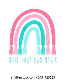 Slogan illustration for girl print design vector.
