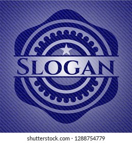 Slogan with jean texture