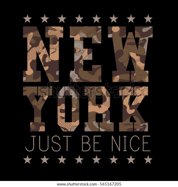 Slogan Just Be Nice New York Stock Vector Royalty Free