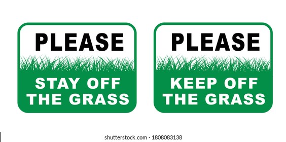 409 Stay Off Grass Images, Stock Photos & Vectors | Shutterstock