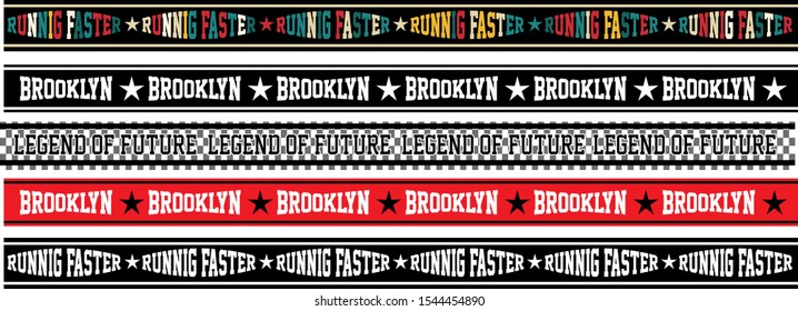 Slogan lettering designs on horizontal stripe. T-shirt print design. Perfect for posters, mugs, dress, cards and more!