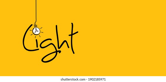 Slogan light. Comic brain electric lamp idea doodle. FAQ, business loading concept. Fun flat vector light bulb ideas icon or sign ideas. Brilliant lightbulb,  Positive, motivation brainstorm quote.