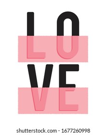 slogan love for t shirt illustration