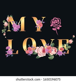 slogan Love You special illustration art design - Vector