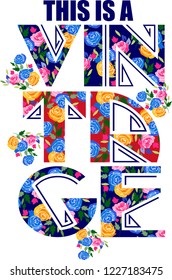 slogan lovely graphic design and cute flowers graphic design print for tee and t shirt and fabric