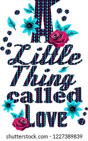 slogan lovely graphic design and cute flowers graphic design print for tee and t shirt and fabric