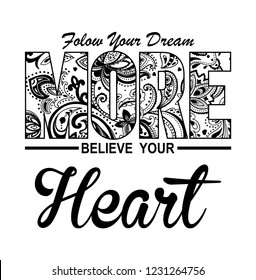 slogan lovely graphic design and cute flowers graphic design print for tee and t shirt and fabric