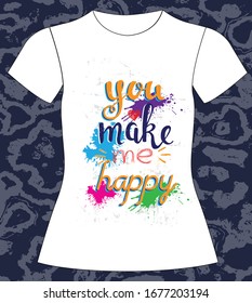 slogan lovely graphic design and cute flowers graphic design print for tee and t shirt and fabric