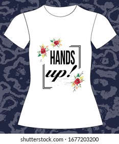 slogan lovely graphic design and cute flowers graphic design print for tee and t shirt and fabric
