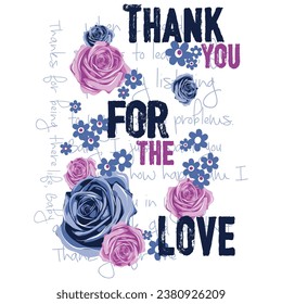 slogan lovely graphic design and cute flowers graphic design print for tee and t shirt and fabric
