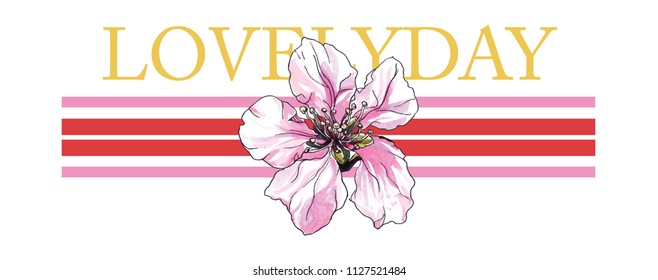 Slogan, Lovelyday Illustration Graphic Vector. - Vector