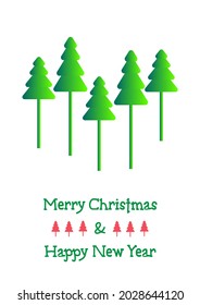 Slogan merry christmas happy new year spruce with star.VECTOR 
