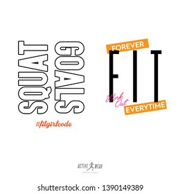 Slogan Motto Graphic Tshirt Active Wear