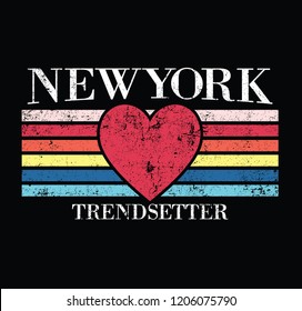 Slogan, Newyork Trendsetter Illustration Graphic Vector. - Vector