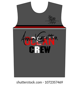 Slogan; Ocean desing print for t-shirt graphic, vector
