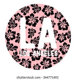 slogan print with floral print