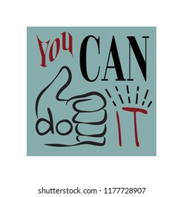 Slogan print with stylish picture. Vector EPS10