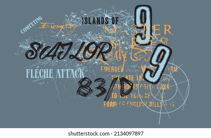 Slogan print for t-shirt graphic,vector

