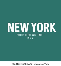 Slogan gedruckt Typografie T-Shirt New York für Mädchen - Vektorgrafik von T-Shirt oder Sweatshirt College