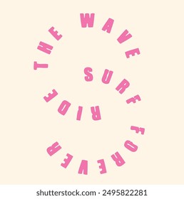 slogan ride the wave , surf forever , slogan Print para sudadera, estampado de camiseta y otros usos