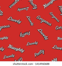 Slogan Seamless Pattern for Tshirt Graphic Vector Print