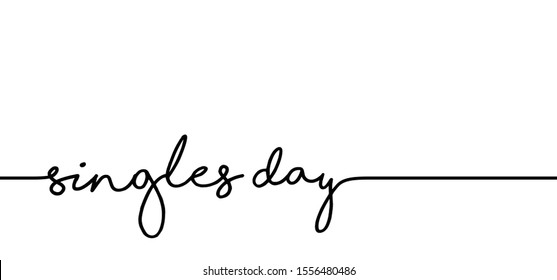 Slogan singles day sale concept Social media, big sale offer price for online shopping banner Mega sale tag shops on internet Discount holding shopper bags Funny quotes Meeting each other at the first