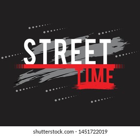 slogan street time illustration art