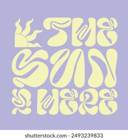 Slogan the sun here,  super cool slogan. Vector illustration.