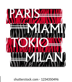 slogan t shirt graphic animal skin