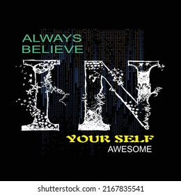 tipografía gráfica slogan tee para ilustración vectorial de camiseta impresa