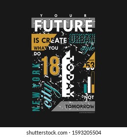 slogan text frame urban graphic with abstract background