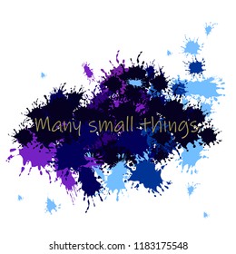 Slogan, text, letters, vector watercolor spots
