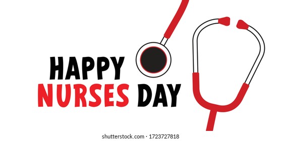 Slogan thank nurses Nurse day Funny vector quote Happy nurse's day medical concept on 12 may  Medical assistant week Health care or healthcare Thanks ospital doctor stethoscope symbol Female heart