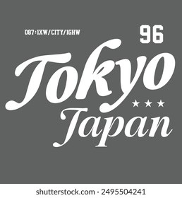 slogan tokyo , College Print for sweatshirt, t-shirt print and other uses 