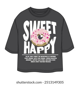 Slogan com ilustração de tendência. Design gráfico vetorial para camiseta