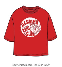 Eslogan con ilustración de tendencia. Diseño gráfico de Vector para la camiseta