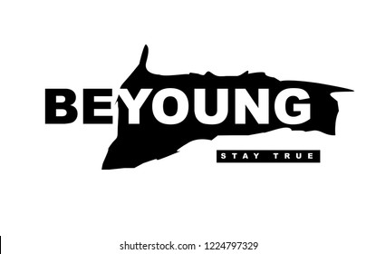 Slogan tshirt graphic for wear. trendy fashion style font motivation