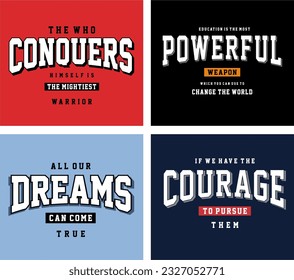 vector de diseño de eslogan y tipografía para el concepto de camiseta u otro uso