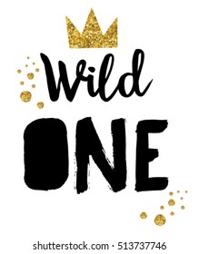 slogan vector print.For t-shirt or other uses,T-shirt graphics / textile graphic / wild tiger with crown for apperel