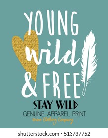 slogan vector print.For t-shirt or other uses,T-shirt graphics / textile graphic / wild tiger with crown for apperel