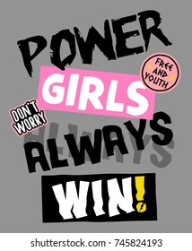 slogan vector print.For t-shirt or other uses,T-shirt graphics / textile graphic