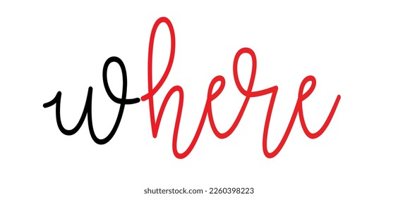 Slogan where to here, means location, position or place. Inspiration, motivational quote. Where are you