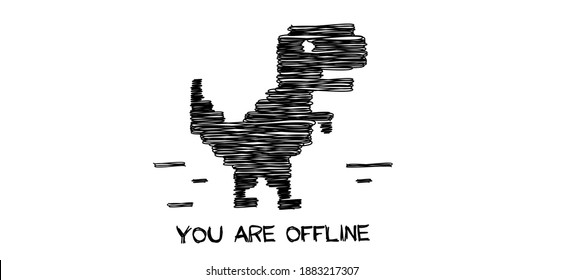 Slogan  you are offlineWebsite, page not found, 404 error. No internet logo, unplug. Vector electric quotes for motivation, networking concept.  Online and plugged sign. Under construction