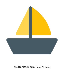 sloop boat on isolated background