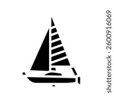 sloop sailing sport glyph icon vector. sloop sailing sport sign. isolated symbol illustration
