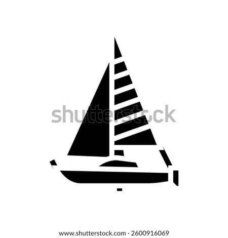 sloop sailing sport glyph icon vector. sloop sailing sport sign. isolated symbol illustration